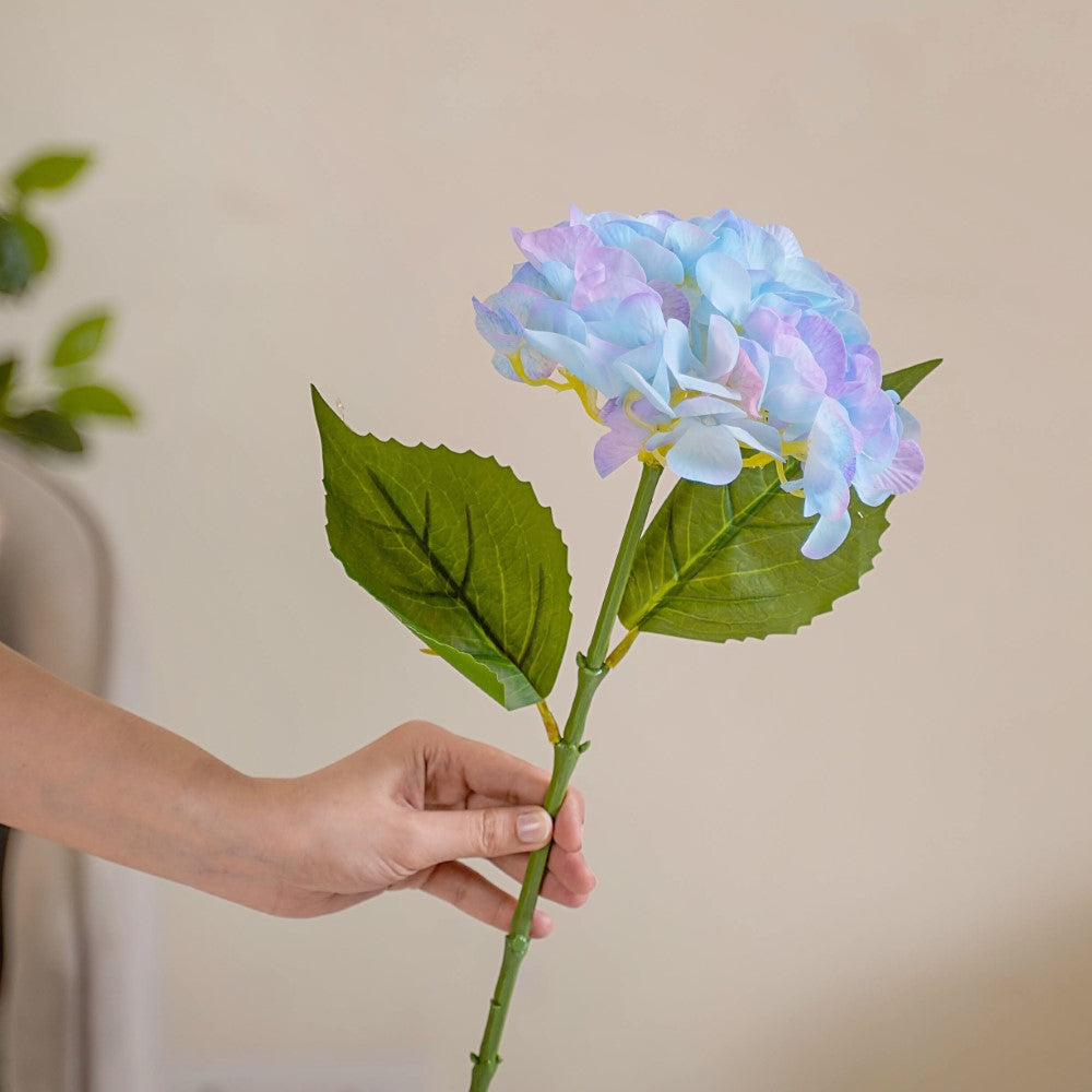 Faux Hydrangea Flower Purple Nestasia