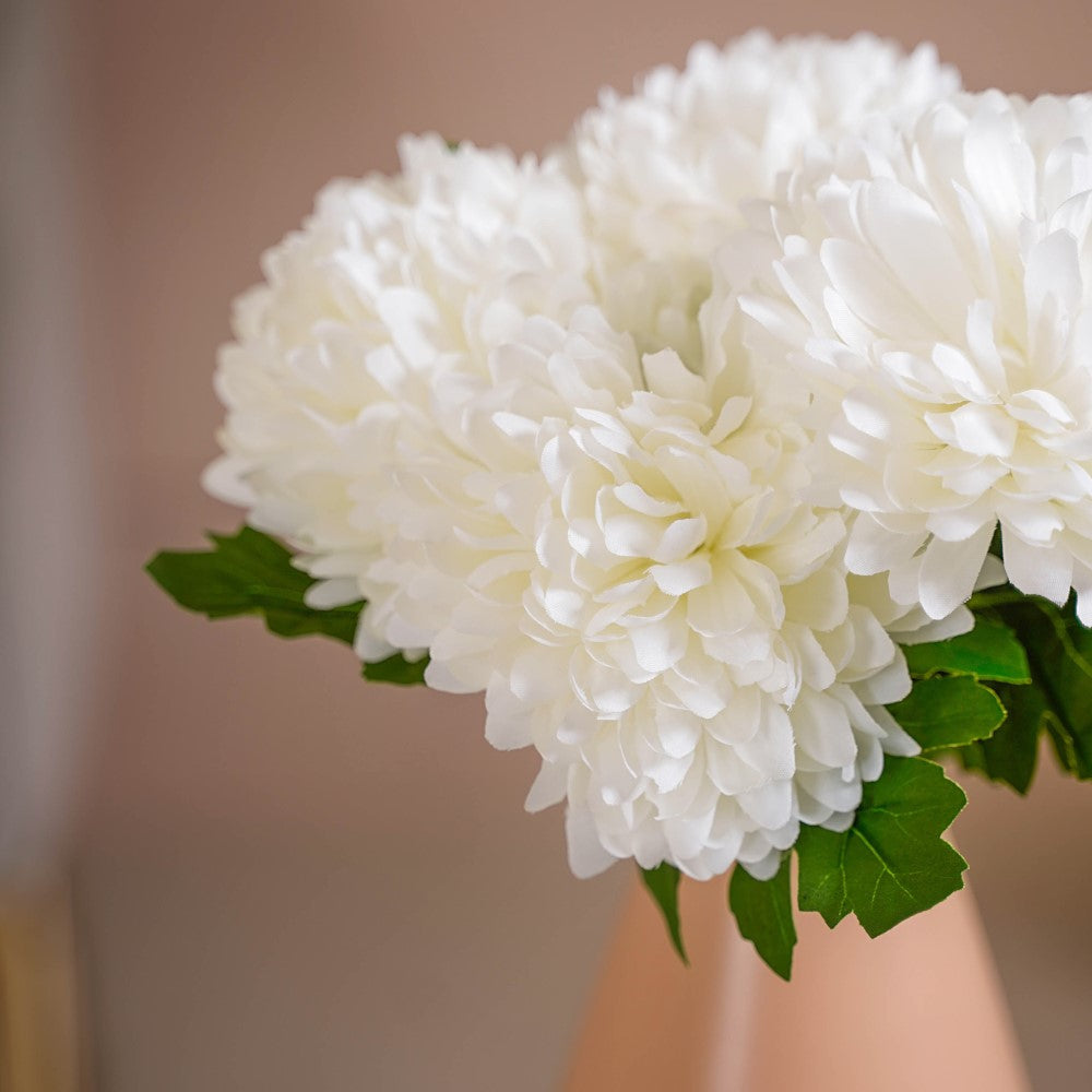 Chrysanthemum Flower White Set Of 5 Nestasia