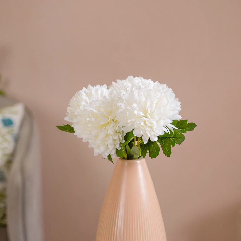 Chrysanthemum Flower White Set Of 5 Nestasia