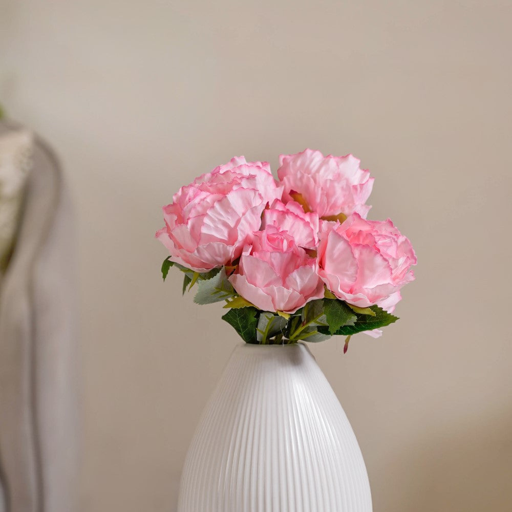 Peony Artificial Flower Bunch Pink Nestasia