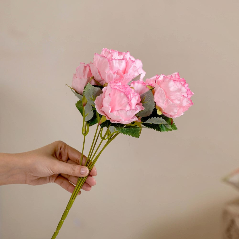 Peony Artificial Flower Bunch Pink Nestasia