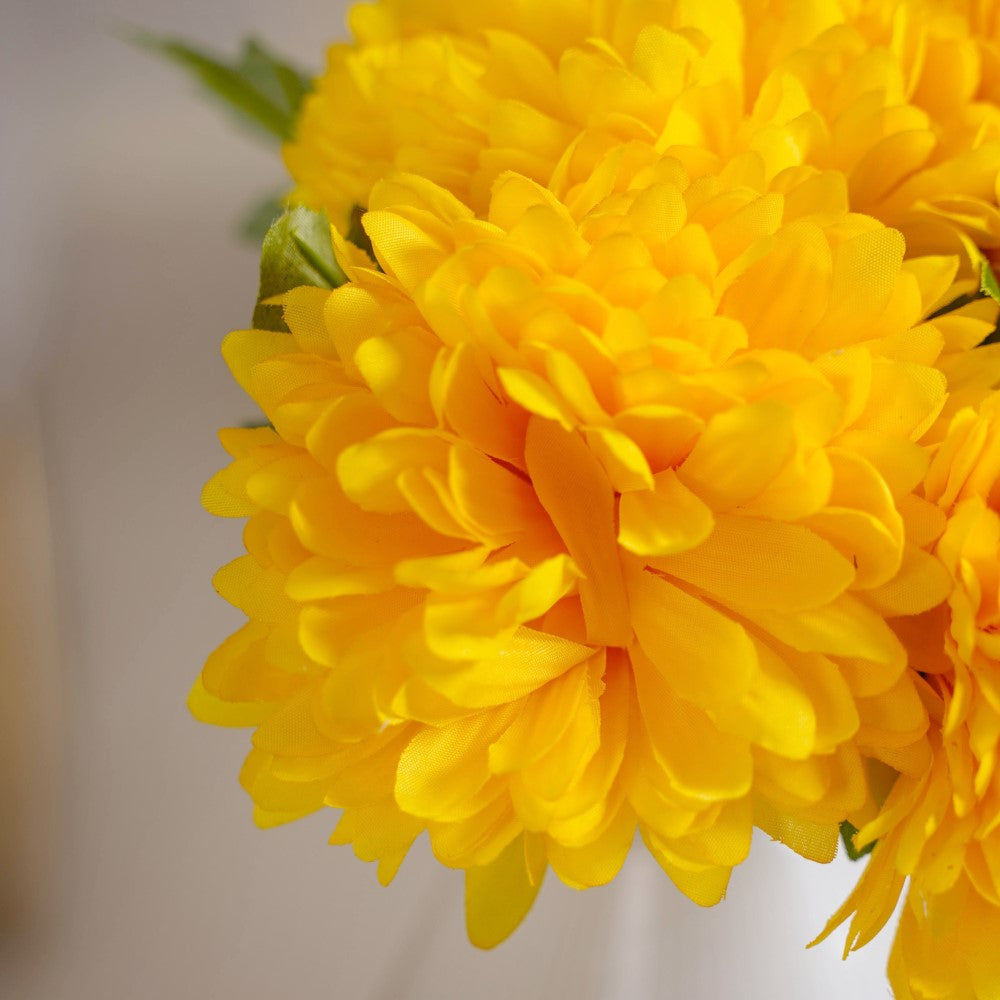Chrysanthemum Flower Yellow Set Of 5 Nestasia
