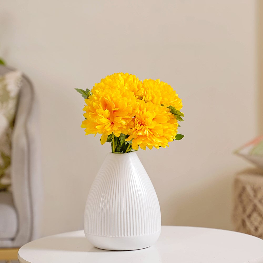 Chrysanthemum Flower Yellow Set Of 5 Nestasia