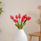 Tulip Flower Red Set Of 9 Nestasia
