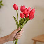 Tulip Flower Red Set Of 9 Nestasia