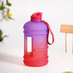AquaBurst Large Gym Water Bottle With Handle Ombre Purple Red 2200ml Nestasia