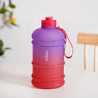 AquaBurst Large Gym Water Bottle With Handle Ombre Purple Red 2200ml Nestasia