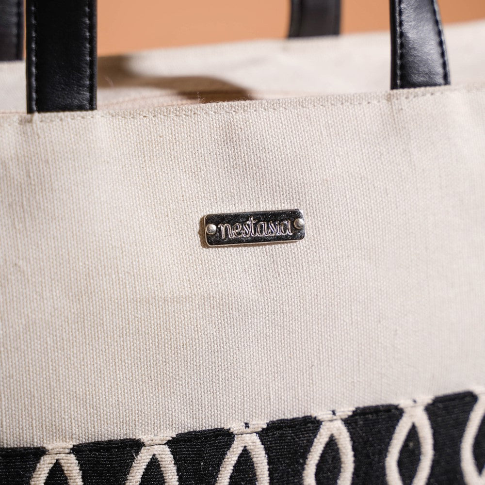 Eco-friendly Carryall Tote Bag Mint Small 12 x 10 Inch Nestasia