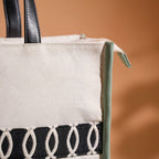 Eco-friendly Carryall Tote Bag Mint Small 12 x 10 Inch Nestasia
