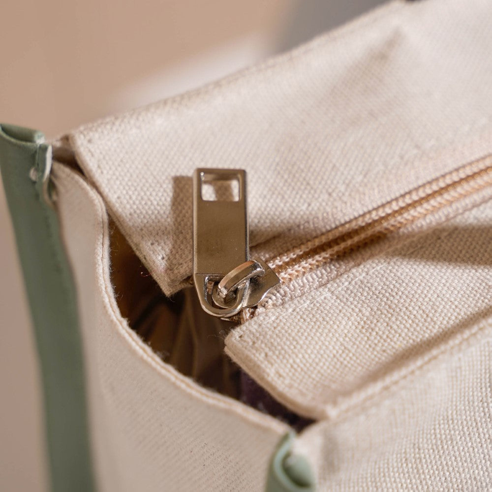 Eco-friendly Carryall Tote Bag Mint Small 12 x 10 Inch Nestasia