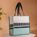 Eco-friendly Carryall Tote Bag Mint Small 12 x 10 Inch Nestasia