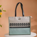 Eco-friendly Carryall Tote Bag Mint Small 12 x 10 Inch Nestasia