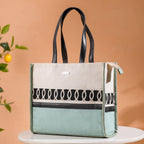 Eco-friendly Carryall Tote Bag Mint Small 12 x 10 Inch Nestasia