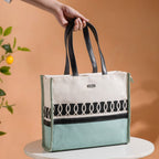 Eco-friendly Carryall Tote Bag Mint Small 12 x 10 Inch Nestasia