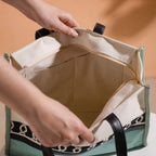 Eco-friendly Carryall Tote Bag Mint Small 12 x 10 Inch Nestasia