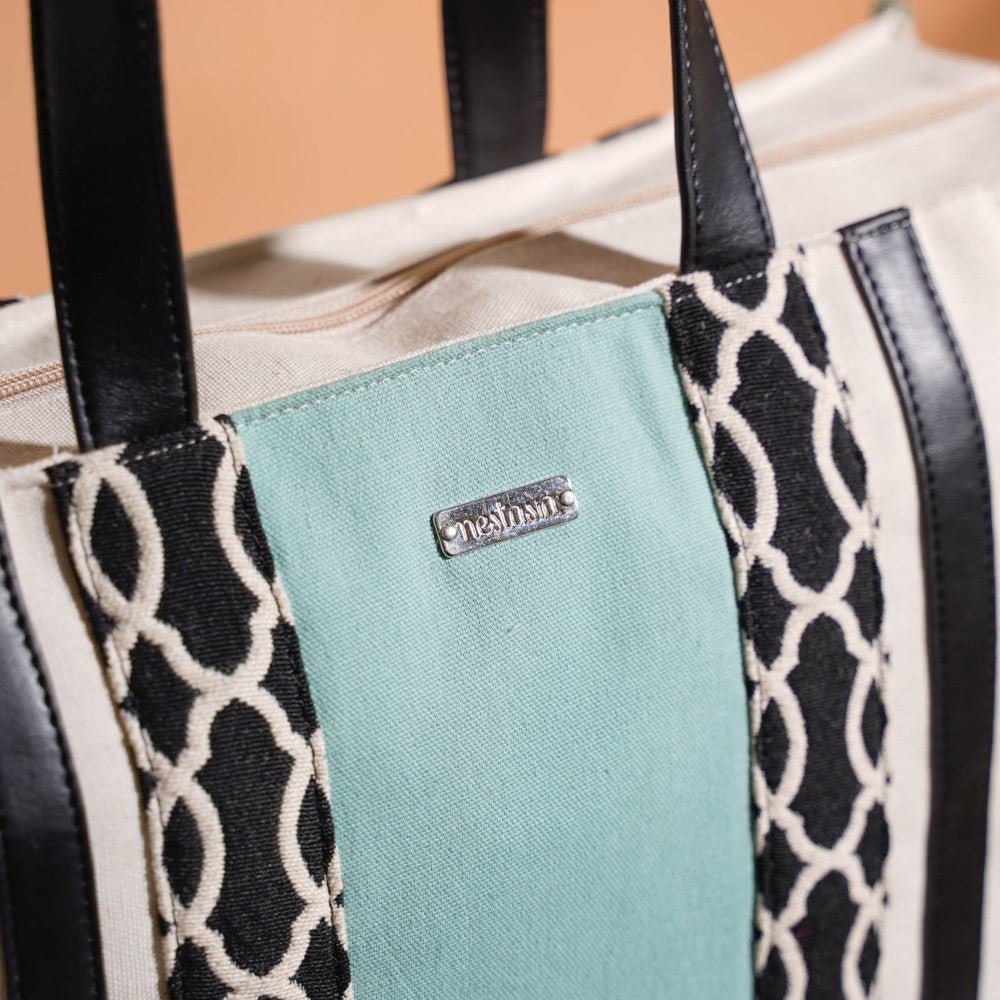 Eco-friendly Carryall Tote Bag Mint Set Of 2 Nestasia