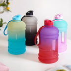 AquaBurst Large Gym Water Bottle With Handle Ombre Purple Red 2200ml Nestasia