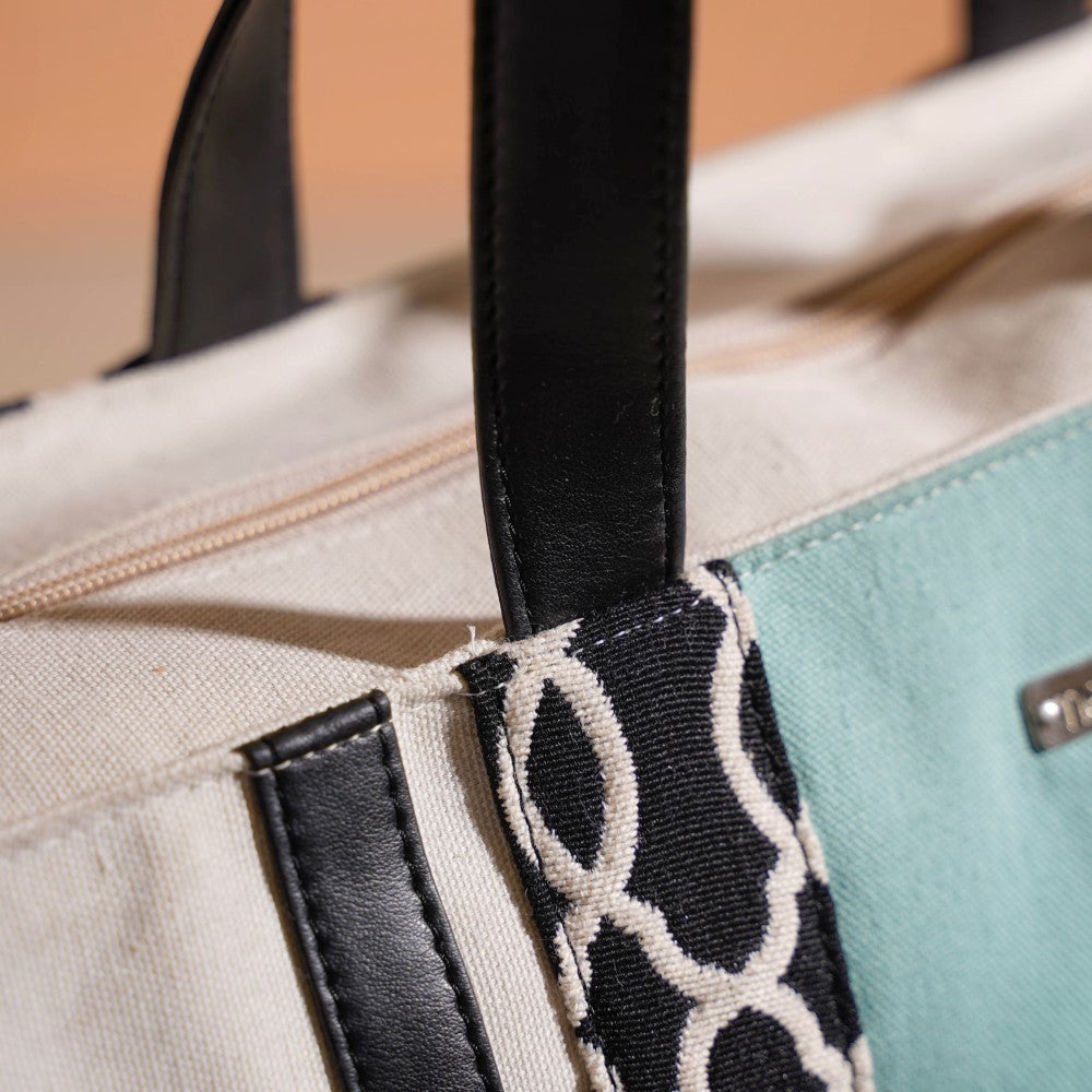 Eco-friendly Carryall Tote Bag Mint Set Of 2 Nestasia