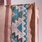 Boho Shopper Bag Pink Large 17 X 12 Inch Nestasia