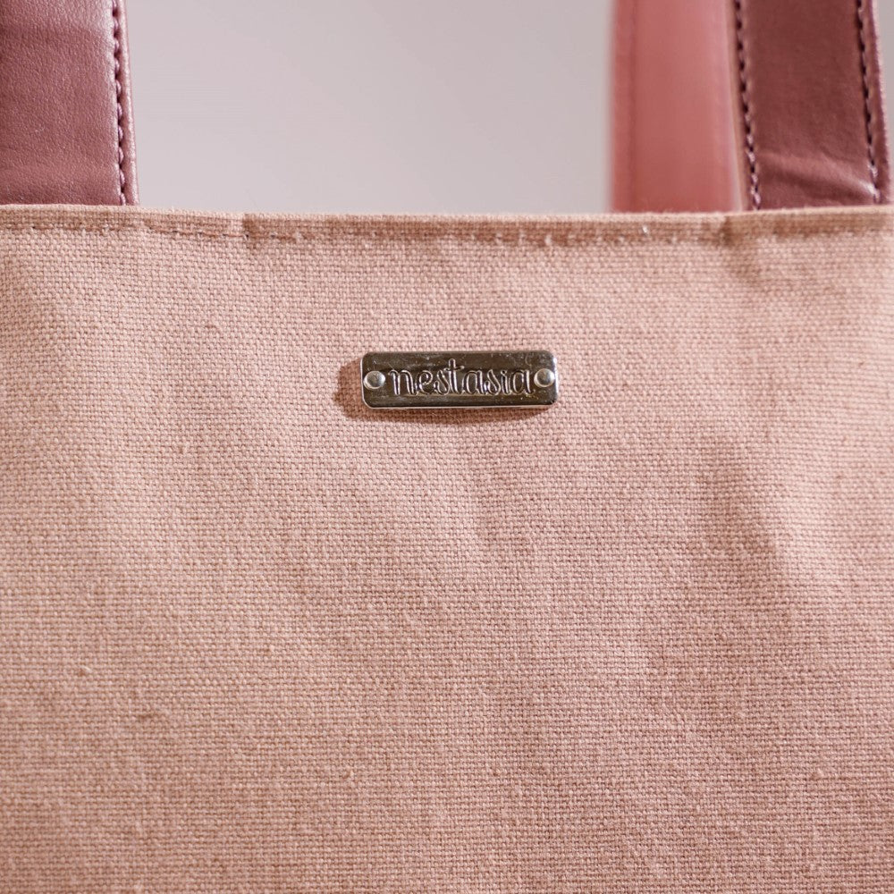 Boho Shopper Bag Pink Large 17 X 12 Inch Nestasia