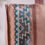 Boho Shopper Bag Pink Set Of 2 Nestasia