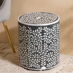Leaf Inlay Design Side Table Nestasia