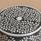Leaf Inlay Design Side Table Nestasia