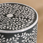 Leaf Inlay Design Side Table Nestasia