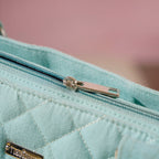 Mint Canvas Quilted Tote Bag Nestasia