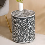 Leaf Inlay Design Side Table Nestasia
