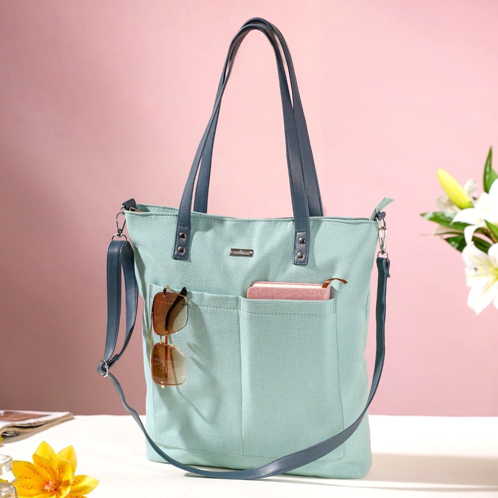 Mint Canvas Tote Bag Nestasia