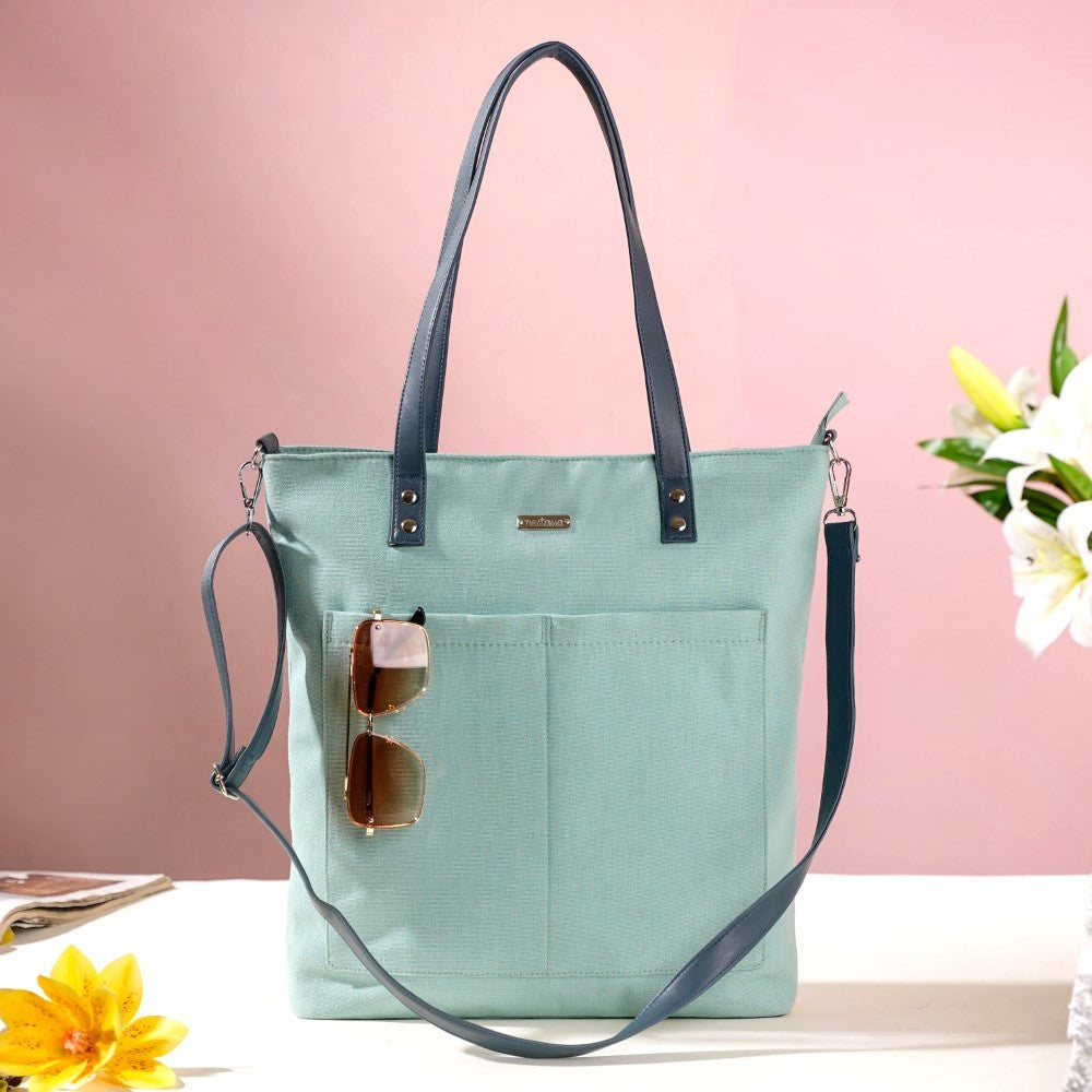 Mint Canvas Tote Bag Nestasia