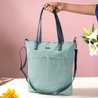 Mint Canvas Tote Bag Nestasia