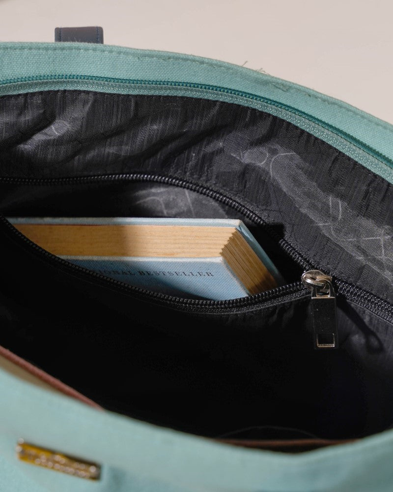 Mint Canvas Tote Bag Nestasia
