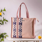 Boho Shopper Bag Pink Small 12 x 10 Inch