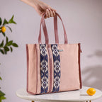 Boho Shopper Bag Pink Small 12 x 10 Inch