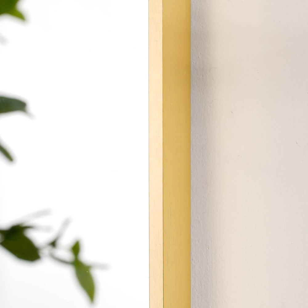 Bedroom Wall Mirror Gold 27 x 20 Inches Nestasia