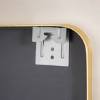 Bedroom Wall Mirror Gold 27 x 20 Inches Nestasia