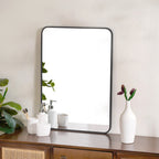 Bathroom Mirror Black 27 x 20 Inches Nestasia