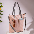 Pink Canvas Tote Bag Nestasia