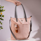 Pink Canvas Tote Bag Nestasia