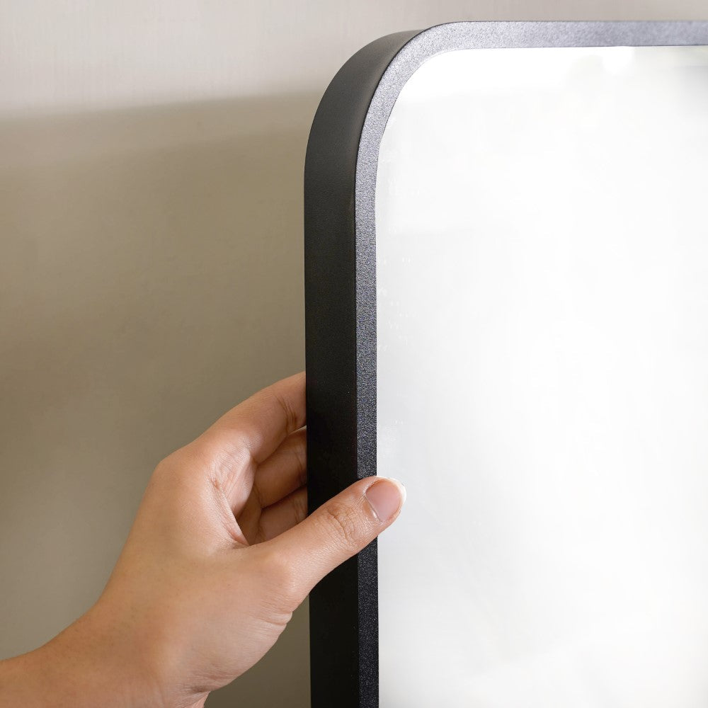 Bathroom Mirror Black 27 x 20 Inches Nestasia