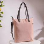 Pink Canvas Tote Bag Nestasia
