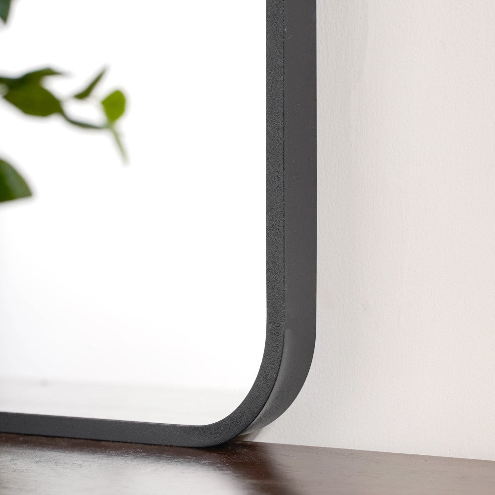 Bathroom Mirror Black 27 x 20 Inches Nestasia