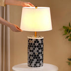 Honeycomb Inlay Table Lamp With Lampshade Nestasia
