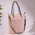 Pink Canvas Tote Bag Nestasia