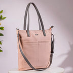 Pink Canvas Tote Bag Nestasia