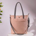 Pink Canvas Tote Bag Nestasia
