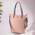 Pink Canvas Tote Bag Nestasia