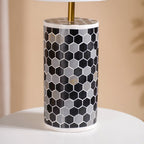 Honeycomb Inlay Table Lamp With Lampshade Nestasia